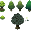 A collection of tree illustrations